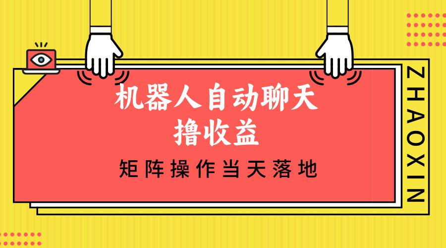 2024最新兼职项目：机器人自动聊天系统，日赚500+矩阵操作实战教程