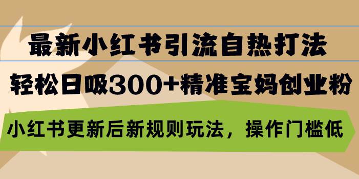 小红书精准引流新策略：宝妈创业粉日吸300+，零投资实操教程揭秘