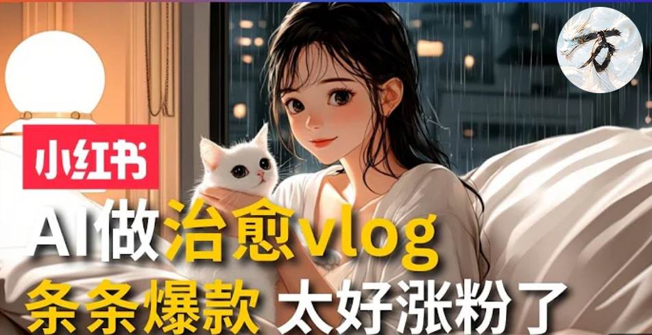 AI动画Vlog短视频创业：小红书涨粉破万秘籍，日入2000+商单不断！